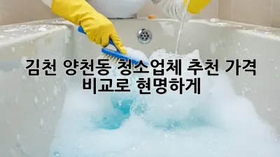 김천 양천동 청소업체 추천: 가격 비교로 현명하게!