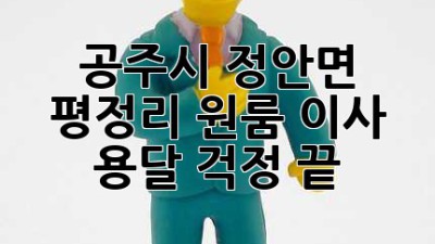 공주시 정안면 평정리 원룸 이사 용달, 걱정 끝!
